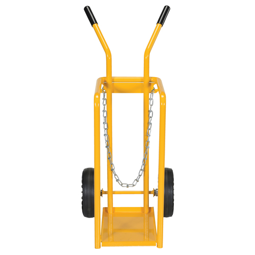 Gas Cylinder Cart, Mold-on Rubber Wheels, 9-13/16" W x 16" L Base, 150 lbs. Superchem Industries