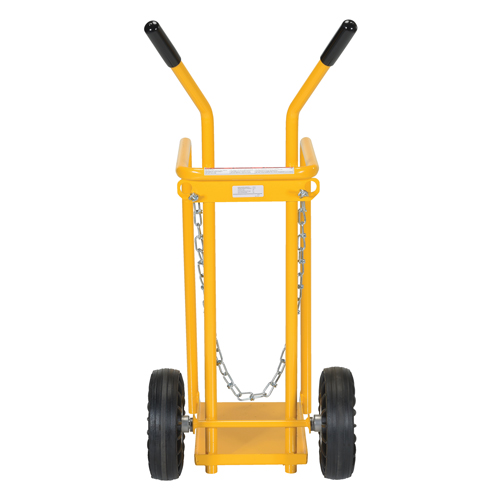Gas Cylinder Cart, Mold-on Rubber Wheels, 9-13/16" W x 16" L Base, 150 lbs. Superchem Industries