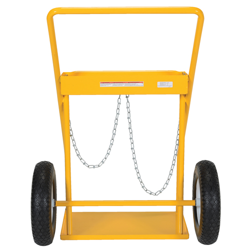 Gas Cylinder Cart, Rubber Wheels, 22" W x 14-1/8" L Base, 250 lbs. Superchem Industries