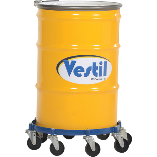 Chariot pour baril octogonal, Acier, Capacit&eacute;e 2000 lb, Diam&egrave;tre 27-1/16", Roue en Fonte Superchem Industries