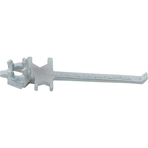 Single Ended Specialty Bung Nut Wrench, 1-1/2" Opening, 7-1/2" Handle, Zinc Cast Steel Superchem Industries