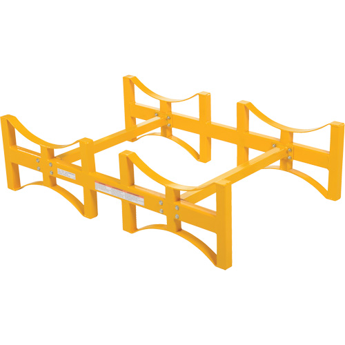 Steel Stackable Drum Rack, 2 Drums, 1600 lbs. Capacity, 45-1/2" W x 29-7/8" D x 12-3/4" H Superchem Industries