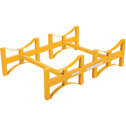 Steel Stackable Drum Rack, 2 Drums, 1600 lbs. Capacity, 45-1/2" W x 29-7/8" D x 12-3/4" H Superchem Industries