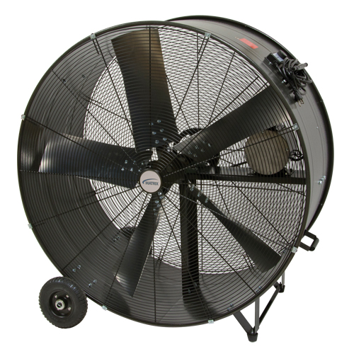 Heavy-Duty Fixed Belt Drive Drum Fan, Industrial, 2 Speed, 42" Diameter Superchem Industries