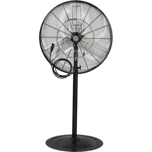 Waterproof Motor Misting & Oscillating Pedestal Fan, Heavy-Duty, 3 Speed, 30" Diameter Superchem Industries