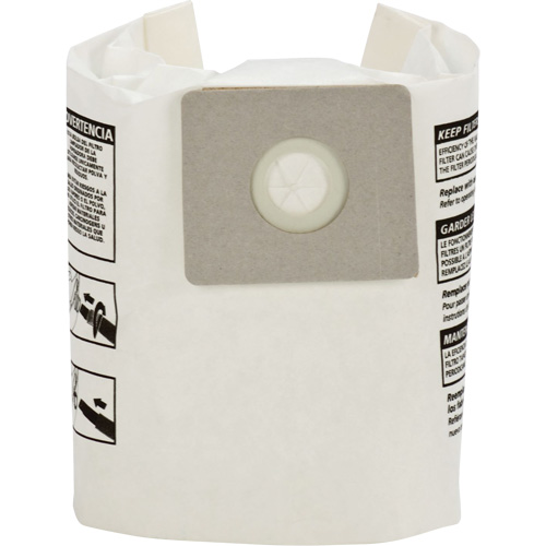 Single-Ply Wet/Dry Vacuum Bags, 3 US gal. Superchem Industries