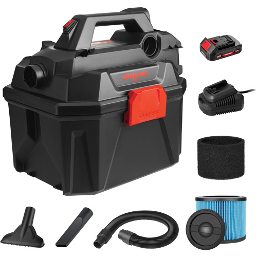 Cordless Wet/Dry Vacuum, 20 V, 2 Gal. Capacity Superchem Industries