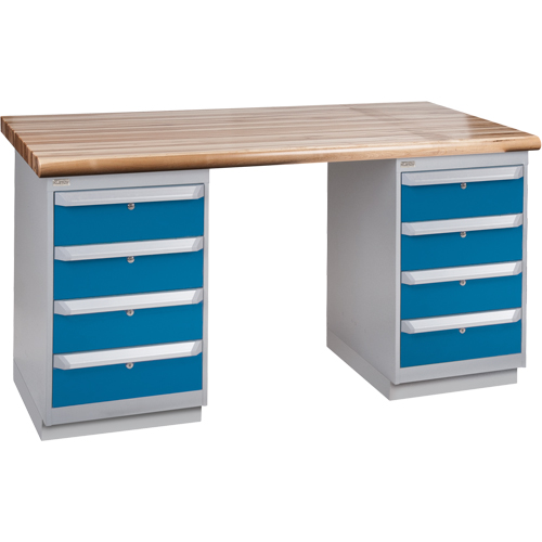 &eacute;tabli pr&eacute;conçu, Deux tiroirs, Cap 2500 lb, 72" la x 36" p, 34" h Superchem Industries