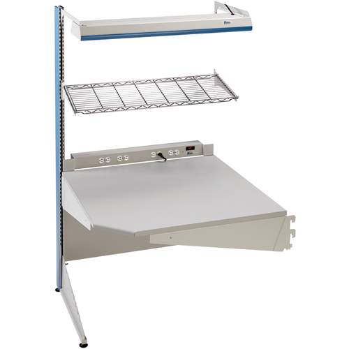 Postes de travail modulaires ergonomiques - Exemples de configurations - A-SC Ajouts de coin &agrave; un c&ocirc;t&eacute;, 36" la x 28" p x 84" h, Ajout de coin &agrave; un c&ocirc;t&eacute; Superchem Industries