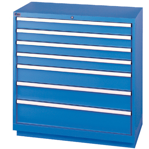 Armoires de rangement avec tiroirs, 7 tiroirs, 40-1/4" la x 22-1/2" p x 41-3/4" h, Bleu brillant Superchem Industries