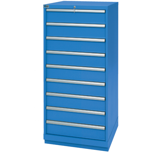 Armoires de rangement avec tiroirs, 9 tiroirs, 28-1/4" la x 28-1/2" p x 59-1/2" h, Bleu brillant Superchem Industries