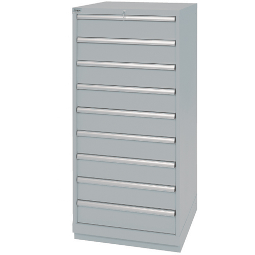 Armoires de rangement avec tiroirs, 9 tiroirs, 28-1/4" la x 28-1/2" p x 59-1/2" h, Gris Superchem Industries