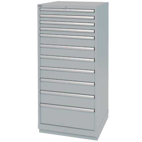 Armoires de rangement avec tiroirs, 11 tiroirs, 28-1/4" la x 28-1/2" p x 59-1/2" h, Gris Superchem Industries