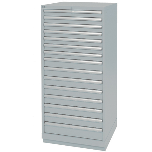 Armoires de rangement avec tiroirs, 15 tiroirs, 28-1/4" la x 28-1/2" p x 59-1/2" h, Gris Superchem Industries