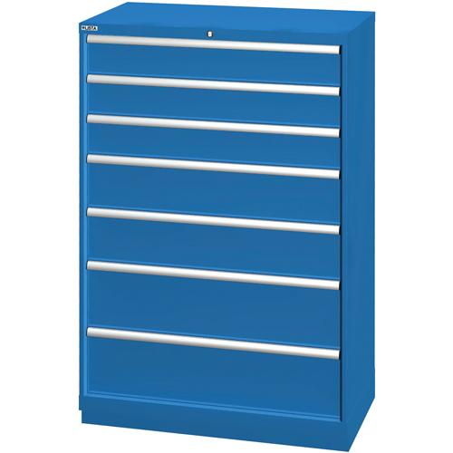 Armoires de rangement avec tiroirs, 7 tiroirs, 40-1/4" la x 22-1/2" p x 59-1/2" h, Bleu brillant Superchem Industries