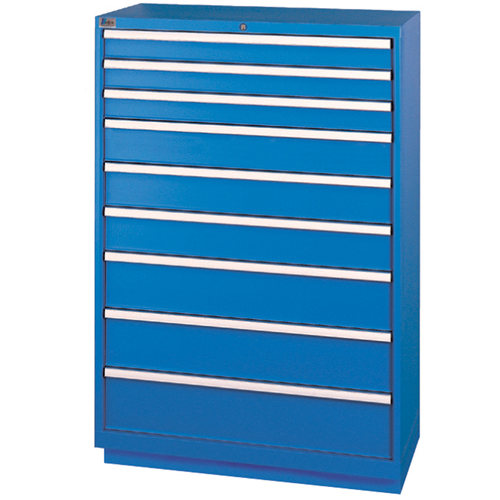 Armoires de rangement avec tiroirs, 9 tiroirs, 40-1/4" la x 22-1/2" p x 59-1/2" h, Bleu brillant Superchem Industries