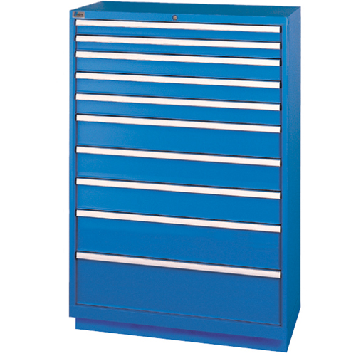 Armoires de rangement avec tiroirs, 10 tiroirs, 40-1/4" la x 22-1/2" p x 59-1/2" h, Bleu brillant Superchem Industries
