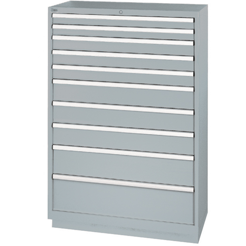 Armoires de rangement avec tiroirs, 10 tiroirs, 40-1/4" la x 22-1/2" p x 59-1/2" h, Gris Superchem Industries
