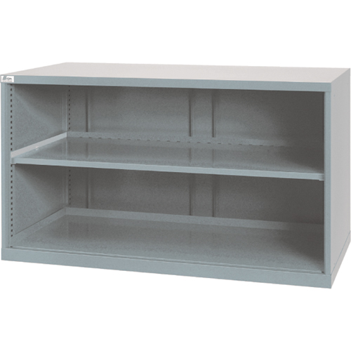 Shelf Cabinets, Steel, 33-1/2" H x 56-1/2" W x 28-1/2" D, Light Grey Superchem Industries