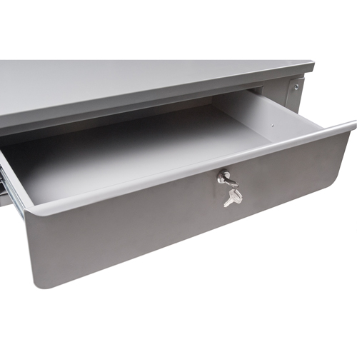 Wall-Mounted Shop Desk, 34-1/2" W x 28" D x 31" H, Grey Superchem Industries