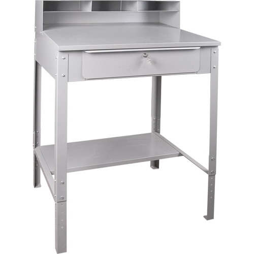 Pupitre d'atelier ouvert, 34-1/2" la x 30" p x 53" h, Gris Superchem Industries