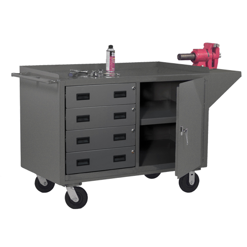 Mobile Workbench Cabinet, Steel Surface Superchem Industries