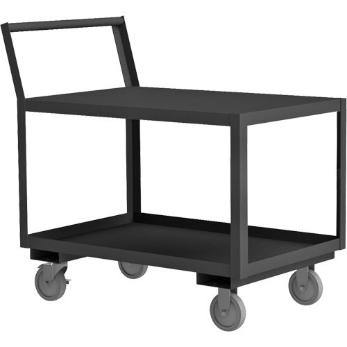 Chariot de service avec surface surbaiss&eacute;e, 2 niveaux, 24-1/4" la x 39" p x 37-1/2" h, 1200 lb Cap Superchem Industries