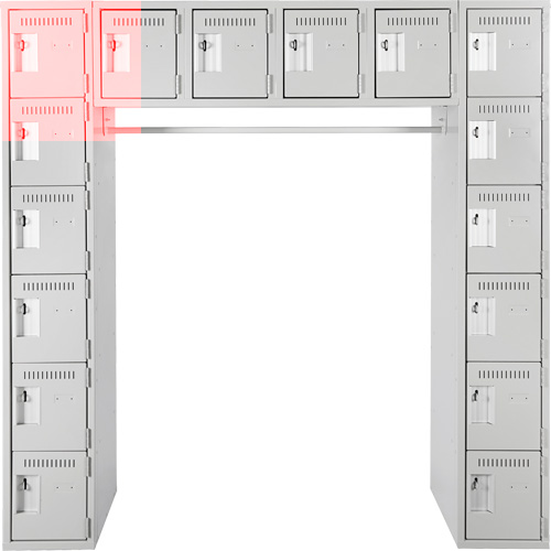 Assembled Archettes Clean Line Economy Lockers, 16 -tier, Bank of 3, 18" x 72" x 12", Steel Superchem Industries