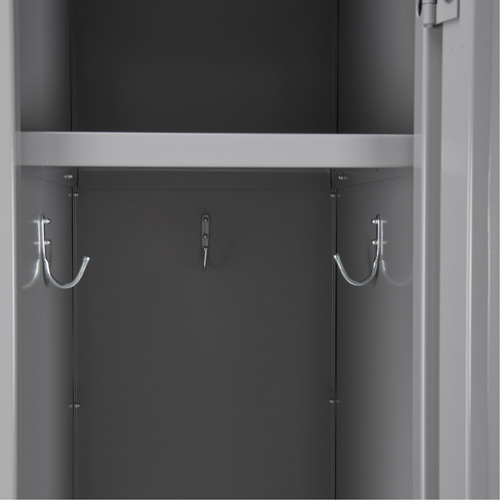 Clean Line Lockers, 3 -tier, Bank of 4, 48" x 18" x 76", Steel, Charcoal, Rivet (Assembled) Superchem Industries