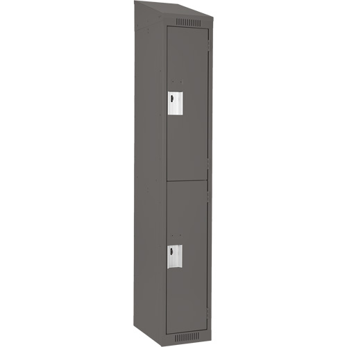 Casiers Clean Line, 2 niveaux, 12" x 18" x 78", Acier, Charbon, Rivet (assembl&eacute;) Superchem Industries