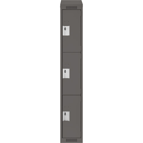 Casiers Clean Line, 3 niveaux, 12" x 18" x 78", Acier, Charbon, Rivet (assembl&eacute;) Superchem Industries