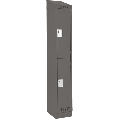 Casiers Clean Line, 2 niveaux, 12" x 18" x 82", Acier, Charbon, Rivet (assembl&eacute;) Superchem Industries