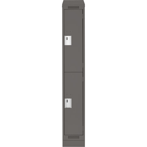 Casiers Clean Line, 2 niveaux, 12" x 18" x 82", Acier, Charbon, Rivet (assembl&eacute;) Superchem Industries