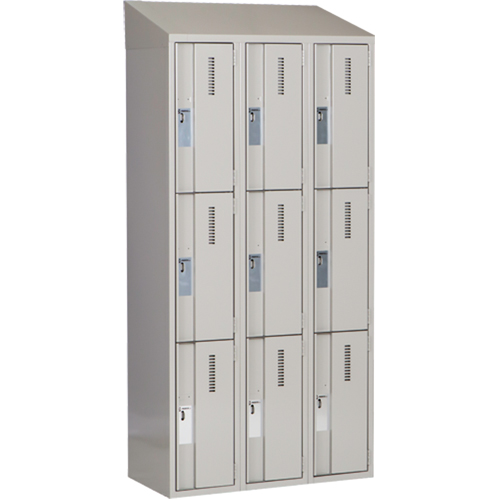 Casiers robustes Concorde, 3 niveaux, Bloc de 3, 36" x 18" x 78", Acier, Gris, Soud&eacute; (assembl&eacute;) Superchem Industries
