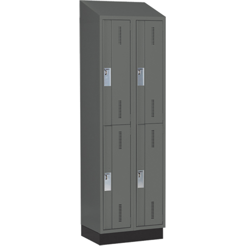 Casiers robustes Concorde, 2 niveaux, Bloc de 2, 24" x 18" x 82", Acier, Charbon, Soud&eacute; (assembl&eacute;) Superchem Industries