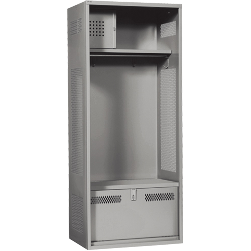 Casier pour &eacute;quipement, Acier, 24" la x 24" p x 72" h, Gris Superchem Industries