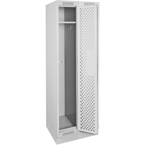 Clean Line Lockers, Bank of 2, 24" x 18" x 76", Steel, Grey, Rivet (Assembled), Perforated Superchem Industries