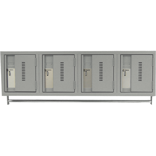 Wall Hung Lockers - Heavy Duty, Bank of 4, 18" x 12" x 12", Steel Superchem Industries