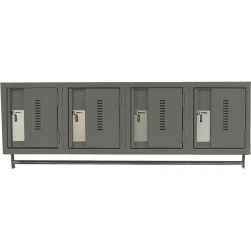 Wall Hung Lockers - Heavy Duty, Bank of 4, 18" x 12" x 12", Steel Superchem Industries