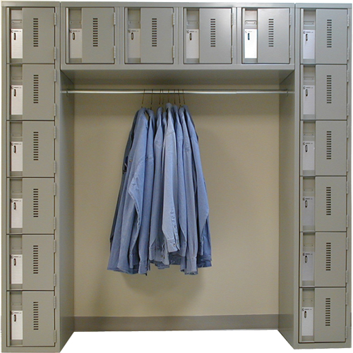 Archettes Concorde Heavy Duty Lockers, 16 -tier, Bank of 3, 18" x 72" x 72", Steel Superchem Industries