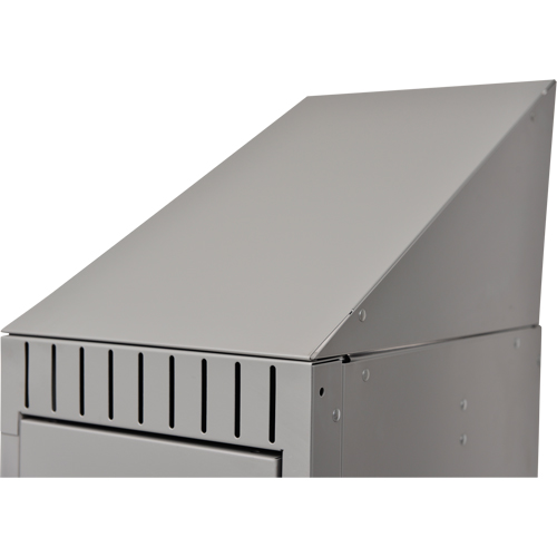 Slope Top, 1 Bank, 18" D x 12" W x 10" H, Grey, Steel Superchem Industries