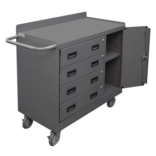 Mobile Workbench Cabinet, Steel Surface Superchem Industries