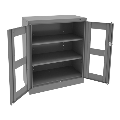 Armoire &agrave; hauteur de comptoir C-Thru, Acier, 2 Tablettes, 42" h x 36" la x 18" p Superchem Industries