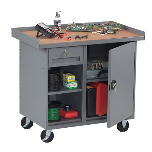 Mobile Workbench Cabinet, Laminate Surface Superchem Industries