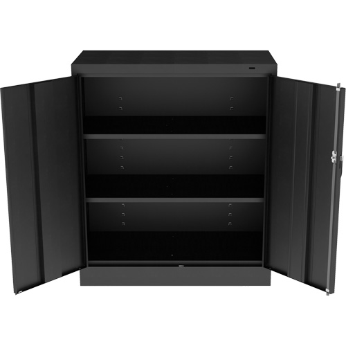 Standard Counter-High Cabinet, Steel, 2 Shelves, 42" H x 36" W x 18" D, Black Superchem Industries