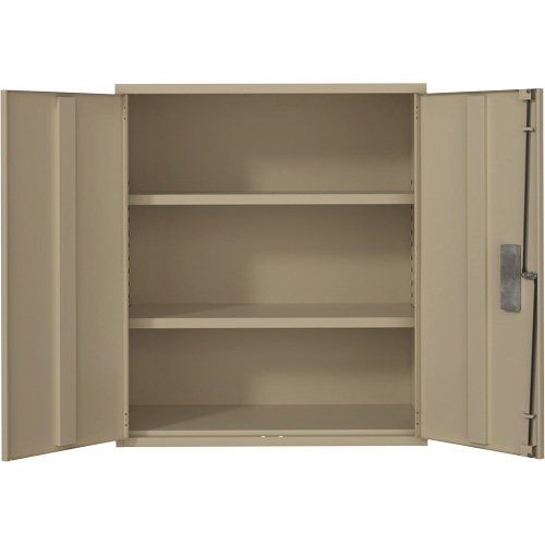 Armoire de rangement Lo-Boy, Acier, 2 Tablettes, 40" h x 36" la x 18" P, Beige Superchem Industries