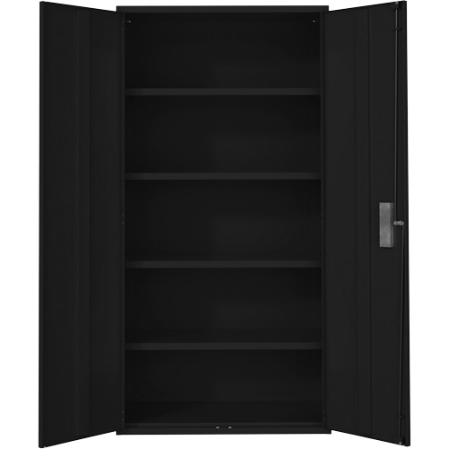 Armoire de rangement Hi-Boy, Acier, 4 Tablettes, 72" h x 36" la x 18" P, Noir Superchem Industries
