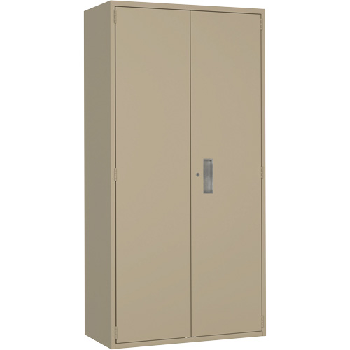 Armoire de rangements combin&eacute;s, Acier, 6 Tablettes, 72" h x 36" la x 18" P, Beige Superchem Industries