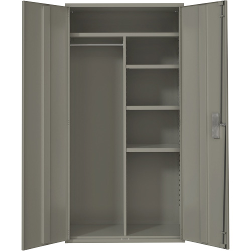 Armoire de rangements combin&eacute;s, Acier, 6 Tablettes, 72" h x 36" la x 18" P, Gris Superchem Industries