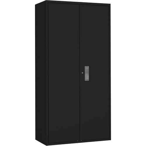 Armoire de rangements combin&eacute;s, Acier, 6 Tablettes, 72" h x 36" la x 18" P, Noir Superchem Industries